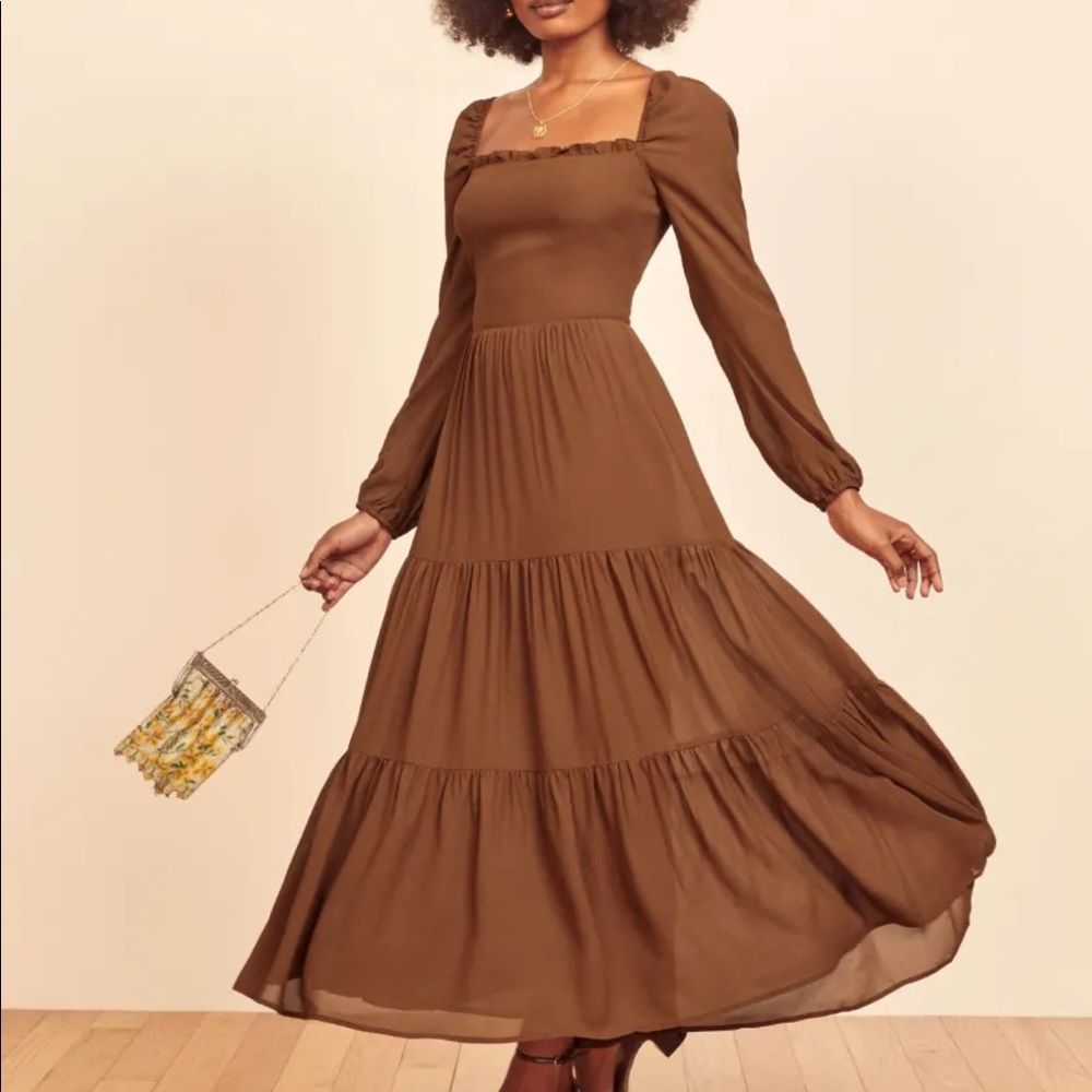 Reformation Kellie Dress Cinnamon Size 6